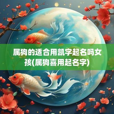 属狗的适合用凯字起名吗女孩(属狗喜用起名字)