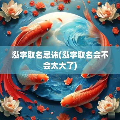 泓字取名忌讳(泓字取名会不会太大了)