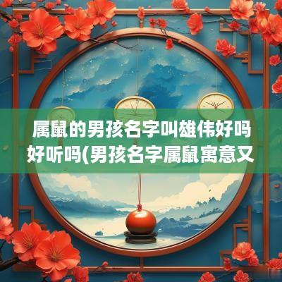 属鼠的男孩名字叫雄伟好吗好听吗(男孩名字属鼠寓意又好)