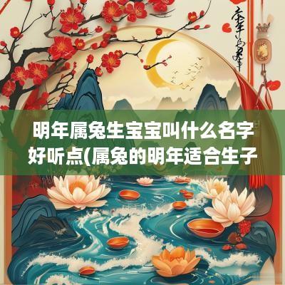 明年属兔生宝宝叫什么名字好听点(属兔的明年适合生子吗) 明年属兔生宝宝叫什么名字好听点(属兔的明年适合生子吗)