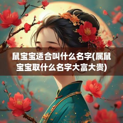 鼠宝宝适合叫什么名字(属鼠宝宝取什么名字大富大贵)