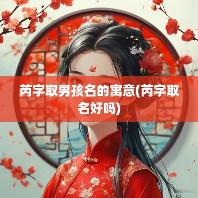 芮字取男孩名的寓意(芮字取名好吗)