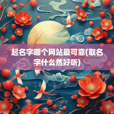 起名字哪个网站最可靠(取名字什么然好听)