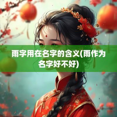 雨字用在名字的含义(雨作为名字好不好)