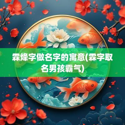 霖烽字做名字的寓意(霖字取名男孩霸气)