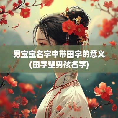 男宝宝名字中带田字的意义(田字辈男孩名字)