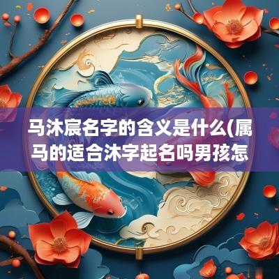 马沐宸名字的含义是什么(属马的适合沐字起名吗男孩怎么取)