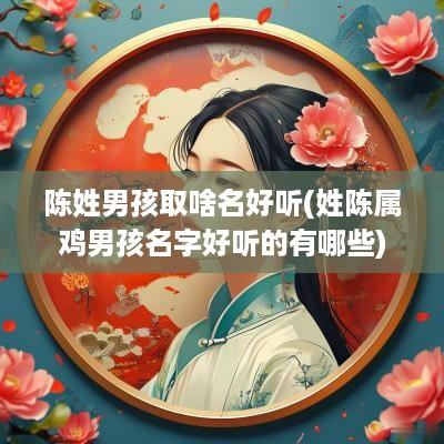 陈姓男孩取啥名好听(姓陈属鸡男孩名字好听的有哪些)