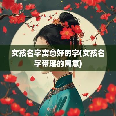 女孩名字寓意好的字(女孩名字带瑶的寓意)