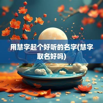 用慧字起个好听的名字(慧字取名好吗)