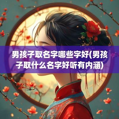 男孩子取名字哪些字好(男孩子取什么名字好听有内涵)