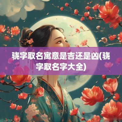 骁字取名寓意是吉还是凶(骁字取名字大全)