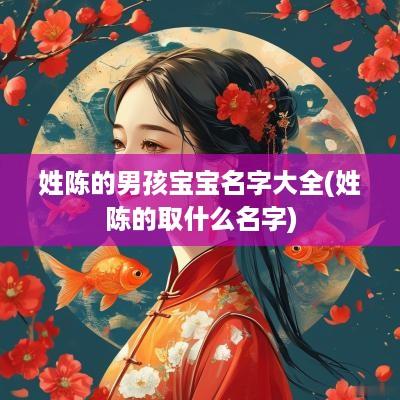 姓陈的男孩宝宝名字大全(姓陈的取什么名字)