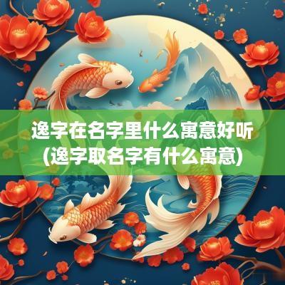 逸字在名字里什么寓意好听(逸字取名字有什么寓意)