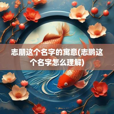 志朋这个名字的寓意(志鹏这个名字怎么理解)