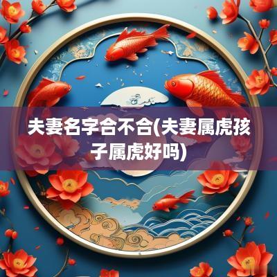 夫妻名字合不合(夫妻属虎孩子属虎好吗)