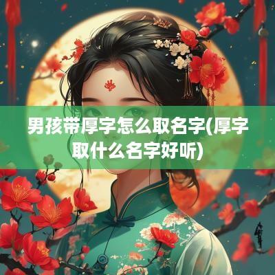 男孩带厚字怎么取名字(厚字取什么名字好听)