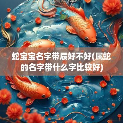 蛇宝宝名字带辰好不好(属蛇的名字带什么字比较好)