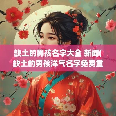 缺土的男孩名字大全 新闻(缺土的男孩洋气名字免费重叠字)