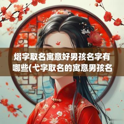 熠字取名寓意好男孩名字有哪些(弋字取名的寓意男孩名字)
