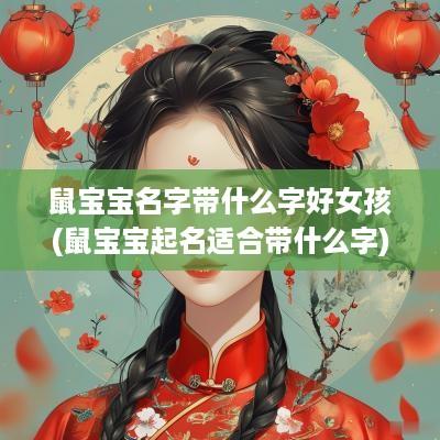 鼠宝宝名字带什么字好女孩(鼠宝宝起名适合带什么字)