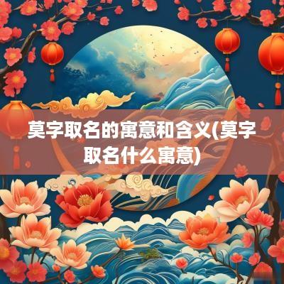 莫字取名的寓意和含义(莫字取名什么寓意)