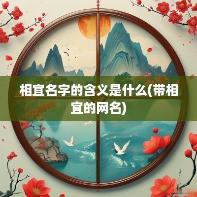 相宜名字的含义是什么(带相宜的网名)