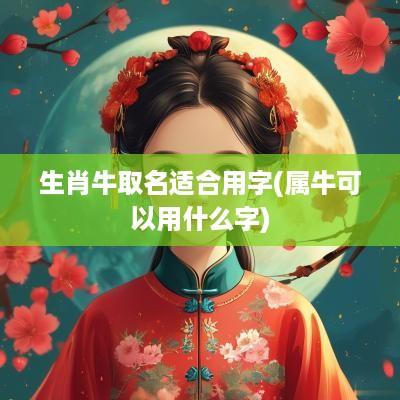 生肖牛取名适合用字(属牛可以用什么字)