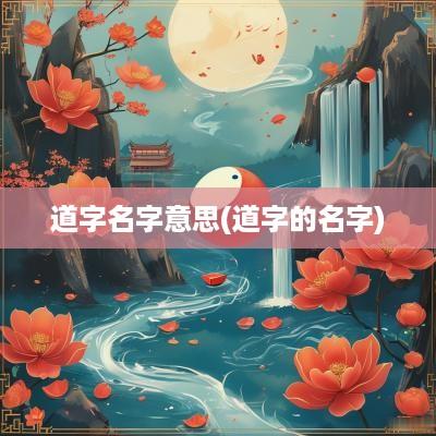 道字名字意思(道字的名字)