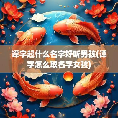 谭字起什么名字好听男孩(谭字怎么取名字女孩)