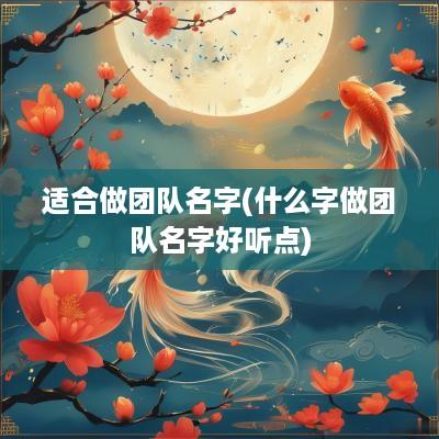 适合做团队名字(什么字做团队名字好听点)