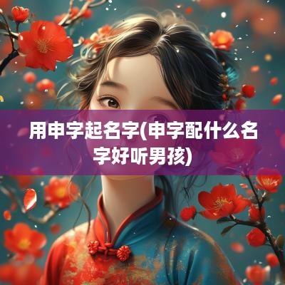 用申字起名字(申字配什么名字好听男孩)