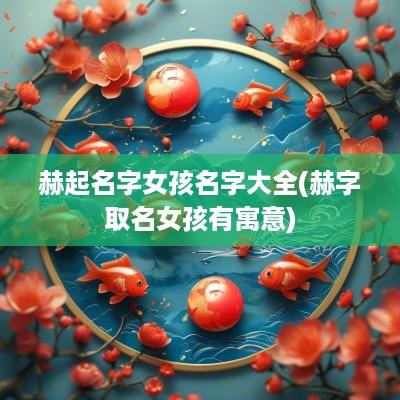 赫起名字女孩名字大全(赫字取名女孩有寓意)