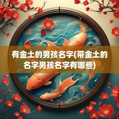 有金土的男孩名字(带金土的名字男孩名字有哪些)