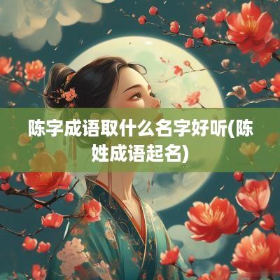 陈字成语取什么名字好听(陈姓成语起名)