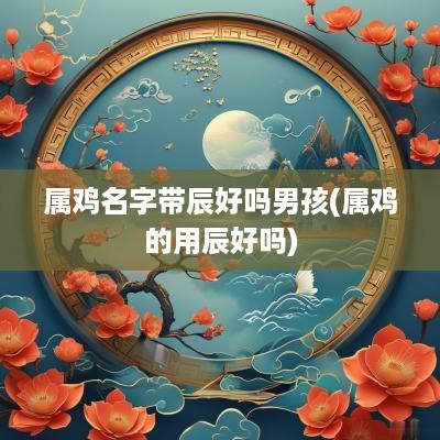 属鸡名字带辰好吗男孩(属鸡的用辰好吗)