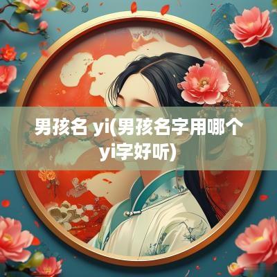 男孩名 yi(男孩名字用哪个yi字好听)