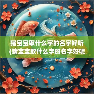 猪宝宝取什么字的名字好听(猪宝宝取什么字的名字好呢)