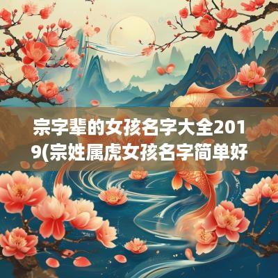 宗字辈的女孩名字大全2019(宗姓属虎女孩名字简单好听)