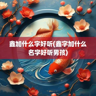 鑫加什么字好听(鑫字加什么名字好听男孩)