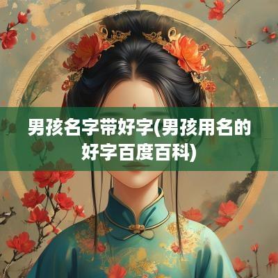 男孩名字带好字(男孩用名的好字百度百科)