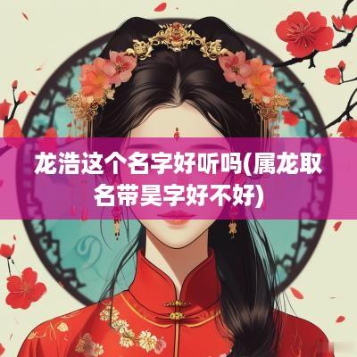 龙浩这个名字好听吗(属龙取名带昊字好不好)