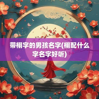 带栩字的男孩名字(栩配什么字名字好听)