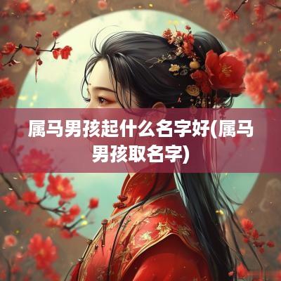 属马男孩起什么名字好(属马男孩取名字)