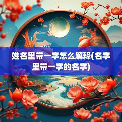姓名里带一字怎么解释(名字里带一字的名字)