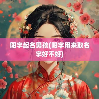 阳字起名男孩(阳字用来取名字好不好)