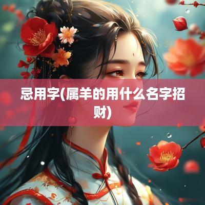 忌用字(属羊的用什么名字招财)