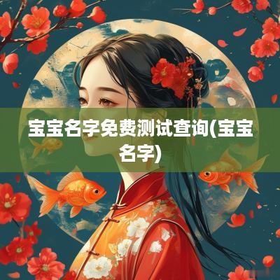 宝宝名字免费测试查询(宝宝名字)
