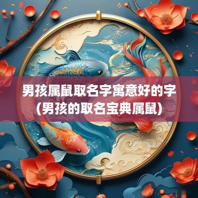 男孩属鼠取名字寓意好的字(男孩的取名宝典属鼠)