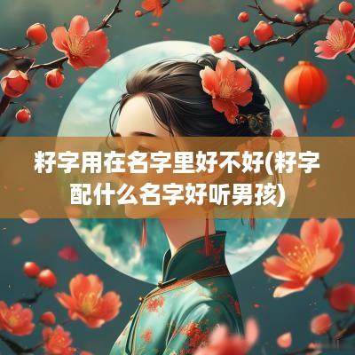 籽字用在名字里好不好(籽字配什么名字好听男孩)